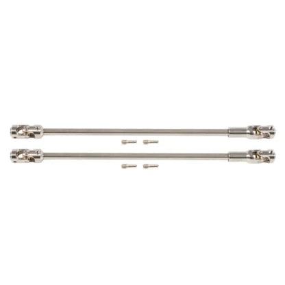 2pcs Steel Driveshaft 68-229mm Cut-to-Length for 1/10 SCX10 RC Crawler | Upgrade your 1/10 crawler with durable universal joint shafts.Severable design fits LCG rigs Capra Chassis.Easy DIY install. - color: 2pcs Silver