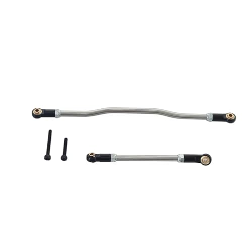 Compatible with Axial for Capra for Unlimited Trail RTR 1/10 RC Car Upgrade Parts Metal Adjustable Steering Links Kit Rod End RC Car Linkage(Black) - color: Black