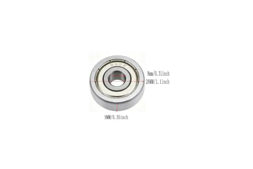 4-Pack 638-ZZ Double Rubber Sealed deep Groove Ball Bearings, 8MMx28MMx9MM, pre-Lubricated, Stable Performance, and Cost-Effective Ball Bearings - size: 638ZZ