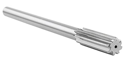 Accusize Industrial Tools 15.0 mm H.S.S. M2 Straight Shank Straight Flute Chucking Reamers, Right Hand, Shank Dia 11 mm, 6 Flute, 8'' Oal, 0400-5150 | 15.0 mm HSS M2 Straight Shank Straight Flute Chucking Reamers, RH, Shank 11 mm, 6 Flute, 8" OAL - size: