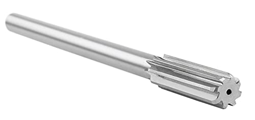 Accusize Industrial Tools 15.0 mm H.S.S. M2 Straight Shank Straight Flute Chucking Reamers, Right Hand, Shank Dia 11 mm, 6 Flute, 8'' Oal, 0400-5150 | 15.0 mm HSS M2 Straight Shank Straight Flute Chucking Reamers, RH, Shank 11 mm, 6 Flute, 8" OAL - size: