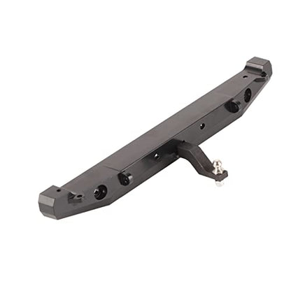 RC Crawler Rear Bumper, Metal RC Bumper, RC Rear Bumper with Lights and Tow Hook for Axial SCX10II 90046 Remote Control Car