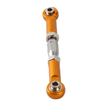 Tbest RC Pull Rod, 6Pcs Adjustable Servo Links Tie Rod Aluminum Alloy Turnbuckle Rod Linkage Set for RC Hobby Car Model(Gold)