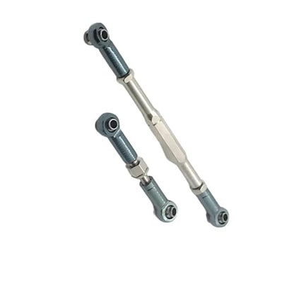 Front Rear Drive Shaft for WPL C14 B1 B14 B16 B24 B26 Steering Tie Rod Set for 1/16 rc Car Crawler Part 2pcs Metal Linkage Servo Link(Gray) - color: Gray