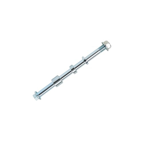 Mokuo 12mm 185mm Front Rear Axle with Bushing 5mm 20mm Fit for Motorcycle Pit Dirt Bike Moped Scooter QUAD ATV Mini Bike Parts - size: 12-185