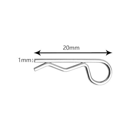50PCS RC Clips RC Body Clips with Pull Tabs for All 1/16 1/18 Traxxas Redcat Tamiya Team Associated Axial SCX24 RC Car Shell (Silver) - color: Silver