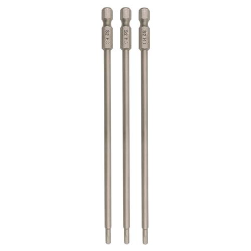 RC Hex Bit 3mm for Electric Screwgun/Power Drill(3pcs Hex 3mm) | 6 Inch Power Bits,Hex Head Allen Wrench Drill Bit Set,Professional Grade ¼ Inch Hex Shank for Screwdrivers,High Quality Steel - size: 3MM * 3PCS