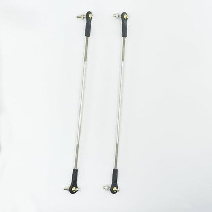 2PCS RC Toy Push Rod Adjustable Tie Rods Ball Head Joint Servo Linkage Link Rod for RC Airplane Helicopter Car Boat DIY Model Toy Parts (M3x150mm) - style: M3x150mm