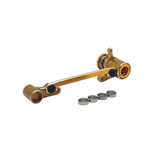 for Wltoys for 144001 144010 124007 124008 124016 124017 124018 124019 Metal Steering Assembly RC Car Upgrade Parts Accessories RC Car Repair Kit(Yellow) - color: Yellow