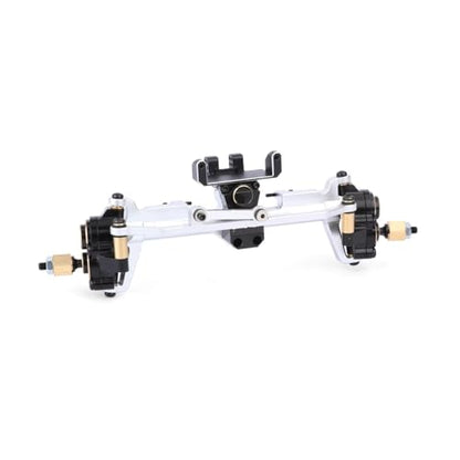 RC Portal Axle Compatible with SCX24 for Axial 1/24 RC Crawlers Cars Upgraded Part Modification Matel Front Portal Axle Set Assembly(Silver) - color: Silver