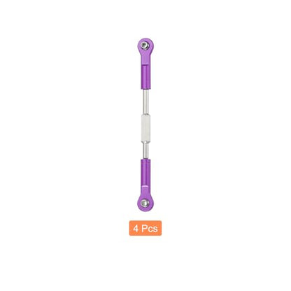MECCANIXITY 4 Pcs Steering Servo Turnbuckle Rod RC Aluminum Alloy Linkages for HSP 1/10 94123 On-Road RC Car (Purple, 96mm) - color: Purple, size: 96mm