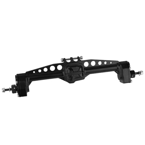 CNC Metal Front and Rear Portal Axles for 1/10 RC Crawler Car Axial SCX10 III AXI03006 AXI03007 Wrangler JL AR45 Axle Upgrade Part (Black) - color: Black