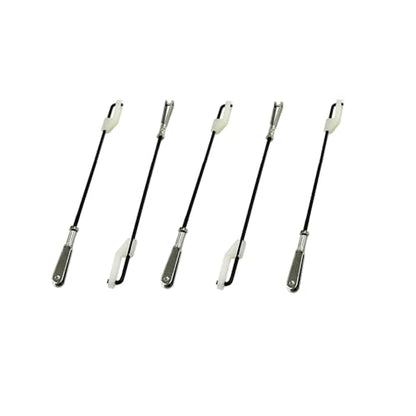 5PCS RC Airplane Metal Clevis with Connecting Rod Pushrod and Swing Keeper for DIY RC Plane Fixed Wing Parts Model Plane Aircraft Connection Accessories (M2x90mm) - size: M2x90mm