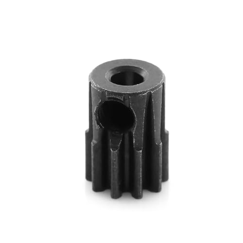 48DP 10T Metal Pinion, 2.3mm Shaft Bore Gear for 1/16 1/18 RC Car | CNC Hardened Steel Gear, Metal Motor Gear for 2.3mm Shaft Motor, 1/16 1/18 RC Car Metal Gear Upgrade Part 4Pcs