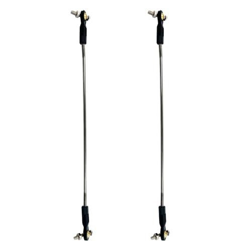 2PCS RC Boat Pushrod Set Lever Steering Linkage Tie Rod End Ball Head Joint End with Linkage Rod Pushrod for RC Boat Ship Airplane Helicopter Parts (M3 Tie Rod End, M3x150mm Pushrod)