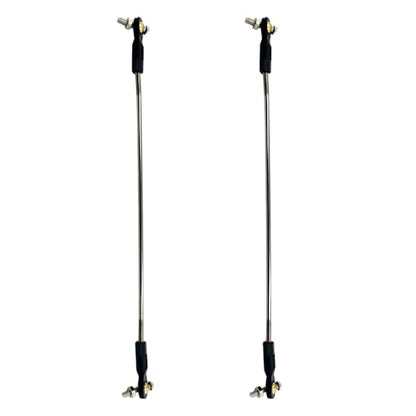 2PCS RC Boat Pushrod Set Lever Steering Linkage Tie Rod End Ball Head Joint End with Linkage Rod Pushrod for RC Boat Ship Airplane Helicopter Parts (M3 Tie Rod End, M3x150mm Pushrod)