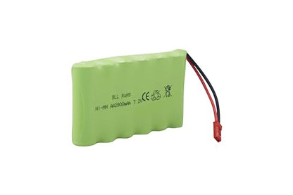 sea jump 2PCS 7.2V 2800mah AA Rechargeable Ni-MH Battery with JST-2P Plug and USB Charging Cable for New Cersion TR-211 TR-212 TR-215 550 RC Excavator, Truck, Engineering Cehicle TR-211 RC Toy