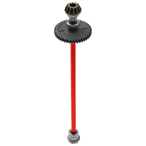 Metal Center Drive Shaft RC Car Central Transmission Shaft w/ 27T Motor Gear Upgrade Part Compatible with Wltoys 144001 1/14 RC Car Buggy (Red) - color: Red