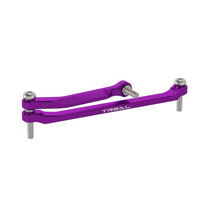 Treal 7075 Aluminum Front Steering Links for Axial SCX30(Purple) - color: Purple