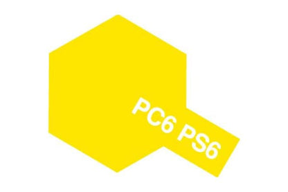 Tamiya PS-6 Polycarbonate Spray Paint, Yellow, Model Paint 86006