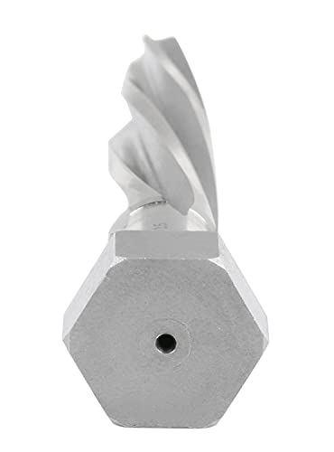 Accusize Industrial Tools H.S.S. Aligning Reamer - 13/16'' Diameter, 5'' Flute Length, 7'' OAL, Hex Shank, Spiral Flute, 0523-6035 | HSS Aligning Reamer, 13/16" Dia, 5" Flute, 7" OAL, Hex Shank, Spiral Flute - size: 13/16 inch