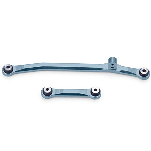 1/24th Aluminium Steering Rod Tie Links RC Upgrade Steering Linkage Set for Axial SCX24 AXI90081 Deadbolt AXI00001 AXI00002 AXI00005 AXI00006 Crawler Car (Titanium) - color: Titanium