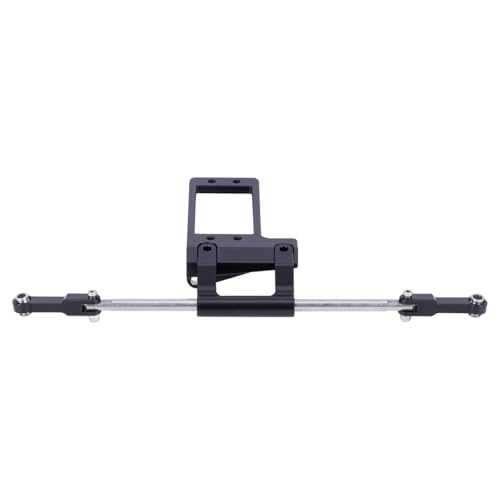 CNC Aluminium BTA Servo Mount with Hydraulic Steering Link for 1/10 RC Crawler Car VP Capra F9 Portal Axle LCG Chassis DIY Parts (Black)