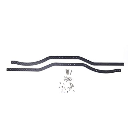 Universal Carbon Fiber Chassis Frame Rails High Precision for Axial SCX10 RC Crawler Car Model Black 16.3 Inch 2 Sheets Screws, Lightweight Durable Easy Installation for RC Hobbyists