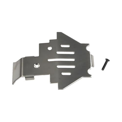 Stainless Steel Center Belly Pan Armor Skid Plate Stainless Steel RC Skid Plate RC Chassis Armor Protector Plate Protection Compatible with TRX4 1/10 RC Crawler Car Upgrades