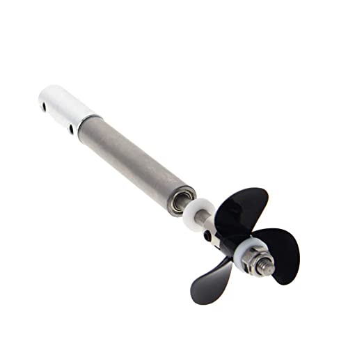 Heyiarbeit Drive Shaft Fit for 3.17mm Motor Shaft w Propeller and Universal Joint for RC Boat, L100mm Shaft, L50mm Sleeve, D36mm Propeller - size: 3.17MM