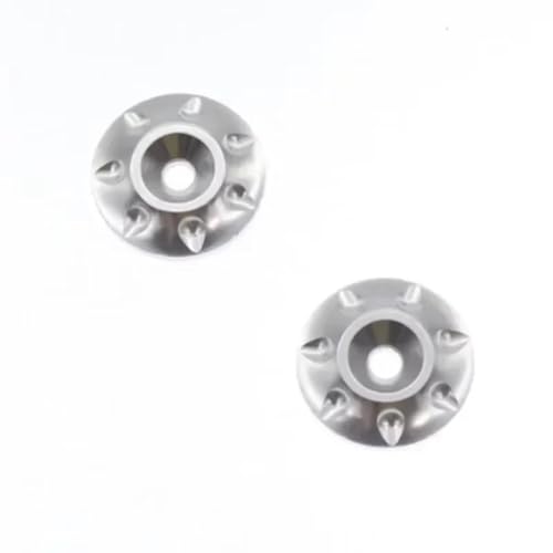 RC Jouets Parts for Buggy 1/10 1/8 RC Car Off Road Short Course Truck 2pcs Metal Wing Mounting Tail Washer M3 Screw Gasket Cat Accessory(Silver) - color: Silver