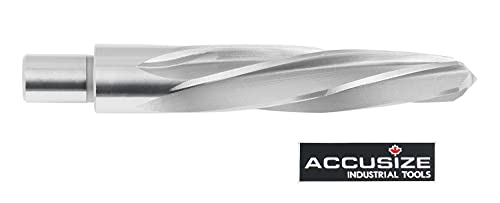 Accusize Industrial Tools 1-1/16'' H.S.S. Aligning Reamer with 3/4'' / 0.75'' Weldon Shank, Spiral Flute, 0521-1716 - size: 1-1/16 in