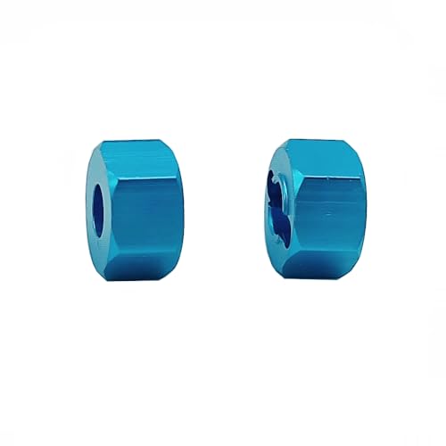 Aluminum Alloy 12mm Wheel Hex Nuts and M4 Lock Nuts Compatible with MJX Hyper Go 14301 14302 14210 16207 16209 16210 1/14 1/16 RC Car (Blue) - color: Blue