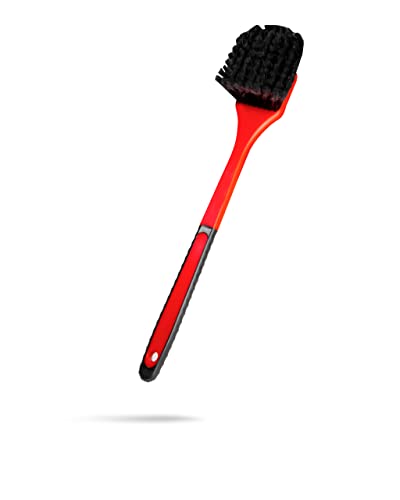Adam's Polishes Fender Brush - Rubberized, Professional Long Handle Car Wash Brush