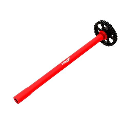 Alum 45T Spur Gear & Center Drive Shaft for 1/16 MIni MAXX & Mini XRT Driveshaft RC Car Series Upgrades Part Red - color: Red