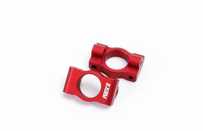 Nexx Racing Aluminum Caster Blocks - Remote Control Car, RC Car Upgrade Parts for Losi RC Car Micro-B 2WD Brushed Mini RC Buggy 1/24 Scale (RED | NX-462-R) - color: Red | Nx-462-r
