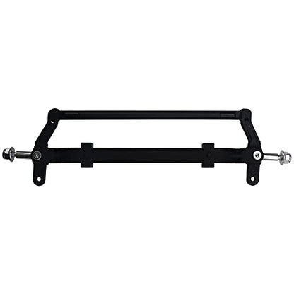Metal Front Axle Steering Link Rod Pole Wheel Axle Compatible with Tamiya 1/14 RC Tractor Truck (Black) - color: Black