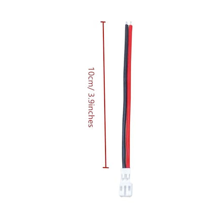 10Pairs JST-PH 2.0 2 Pin Male and Female Connector Soft Silicone Cable 10cm for Battery JJRC H36 H67 Blade Inductrix E010