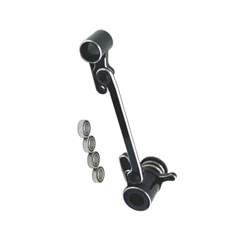 for Wltoys for 144001 144010 124007 124008 124016 124017 124018 124019 Metal Steering Assembly RC Car Upgrade Parts Accessories RC Car Repair Kit(Black) - color: Black