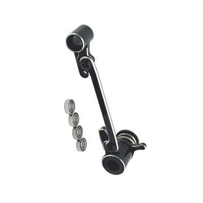 for Wltoys for 144001 144010 124007 124008 124016 124017 124018 124019 Metal Steering Assembly RC Car Upgrade Parts Accessories RC Car Repair Kit(Black) - color: Black