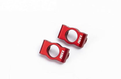 Nexx Racing Aluminum Caster Blocks - Remote Control Car, RC Car Upgrade Parts for Losi RC Car Micro-B 2WD Brushed Mini RC Buggy 1/24 Scale (RED | NX-462-R) - color: Red | Nx-462-r