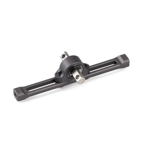 Aluminum Carrier Bearing Width Transfer Case 70mm Adjustable for 1/10 RC Crawler LCG Chassis Cheater Rigs 1.9 Shafty Comp Builds (Gray) - color: Gray