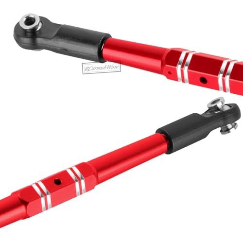 RC Turnbuckles Tie Rods Linkage Set Upgrades Part for 1/10 Kraton 4x4 4S V2,Outcast 4x4 4S V2,Alloy Aluminium Turnbuckles Camber Links Steering Linkage Rod,Red - color: Red(1set)
