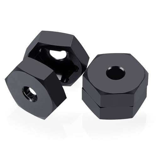 4Pack MORFUM 12mm to 17mm Metal Wheel Hex Adapter Drive Hub Adaptor Converter Compatible with 1/8 Typhon/Kraton/Outcast/Notorious RC Big Rock Crawler Off Road Monster Truck Upgrade Part