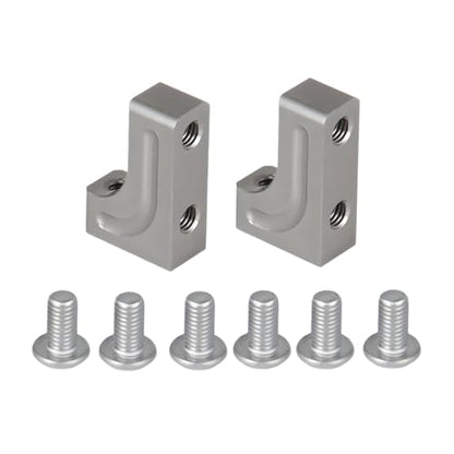 4PCS RC Aluminum Alloy Servo Mounts 1/10th RC Crawler Car CNC Machined Aluminum Servo Mount for SCX10 90047 Wrangler 1/10 RC Crawler Car Upgrades (Titanium) - color: Titanium