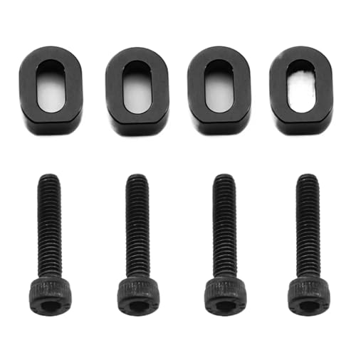 RC Car Upgrade Part for Traxxas for X-maxx 6S 8S 1/5 for Xrt 8S 1/6 Metal Motor Mount Washers Shims 7759 7759R RC Car Upgrade Parts Accessories(Black) - size: Black