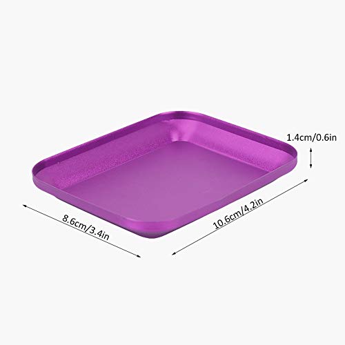 RC Screw Tray Magnetic Parts Holder Small Screw Organizer Storage Tray with Aluminum Alloy for Fuel Vehicle Parts Tools (Violet) - color: Violet
