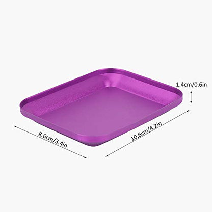RC Screw Tray Magnetic Parts Holder Small Screw Organizer Storage Tray with Aluminum Alloy for Fuel Vehicle Parts Tools (Violet) - color: Violet