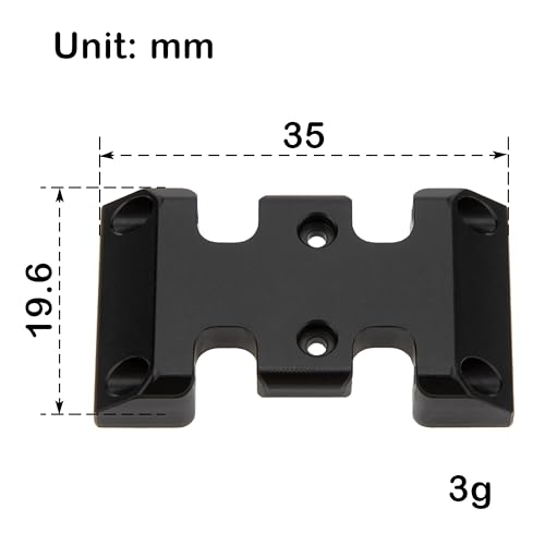 MEUS RACING SCX24 Transmission Skid Plate for Axial 1/24 SCX24 LCG Chassis RC Crawler Upgrades (Delrin) - color: Delrin