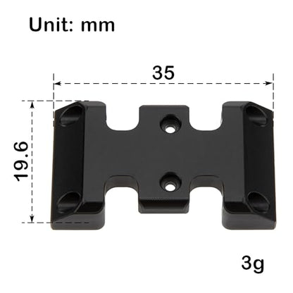 MEUS RACING SCX24 Transmission Skid Plate for Axial 1/24 SCX24 LCG Chassis RC Crawler Upgrades (Delrin) - color: Delrin